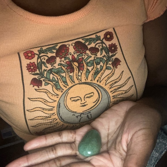 SUN MOON FLORAL CROP TOP - Picture 4 of 5